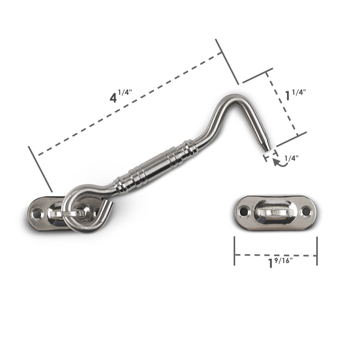 stainless steel sliding barn door cabin hook latch | MJC & COMPANY