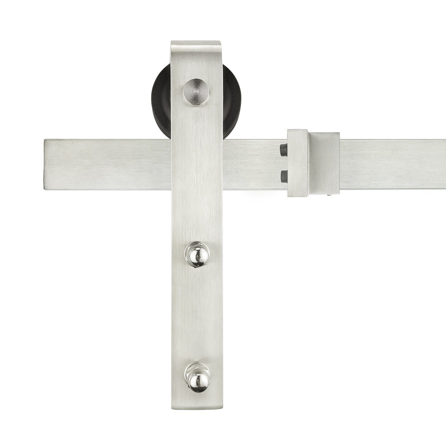 stainless steel double barn door hardware kit | MJC & COMPANY