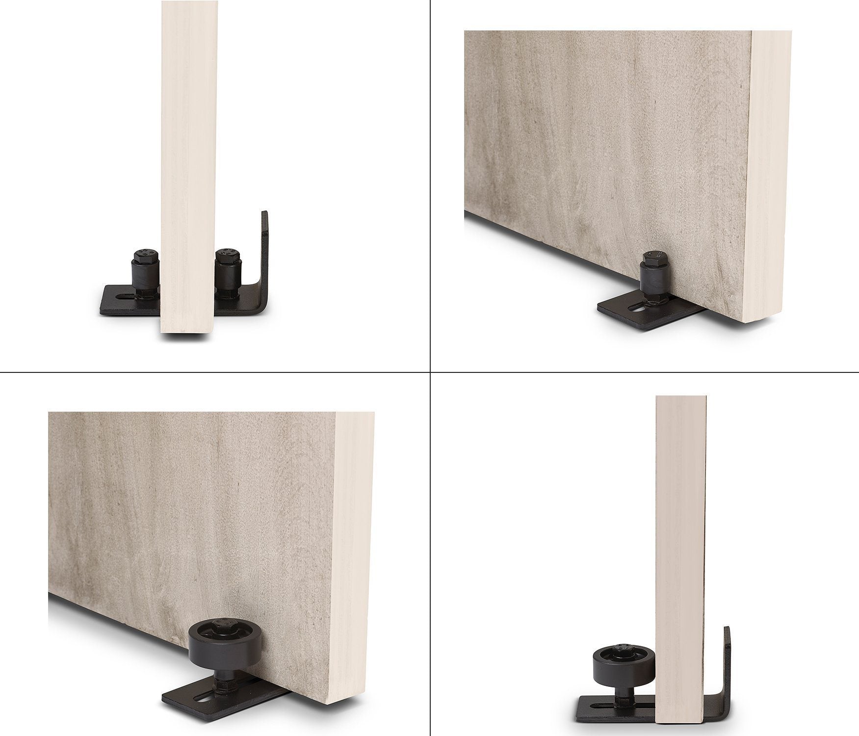 Barn Door Floor Guide & Latch | Matte Black - MJC & Company