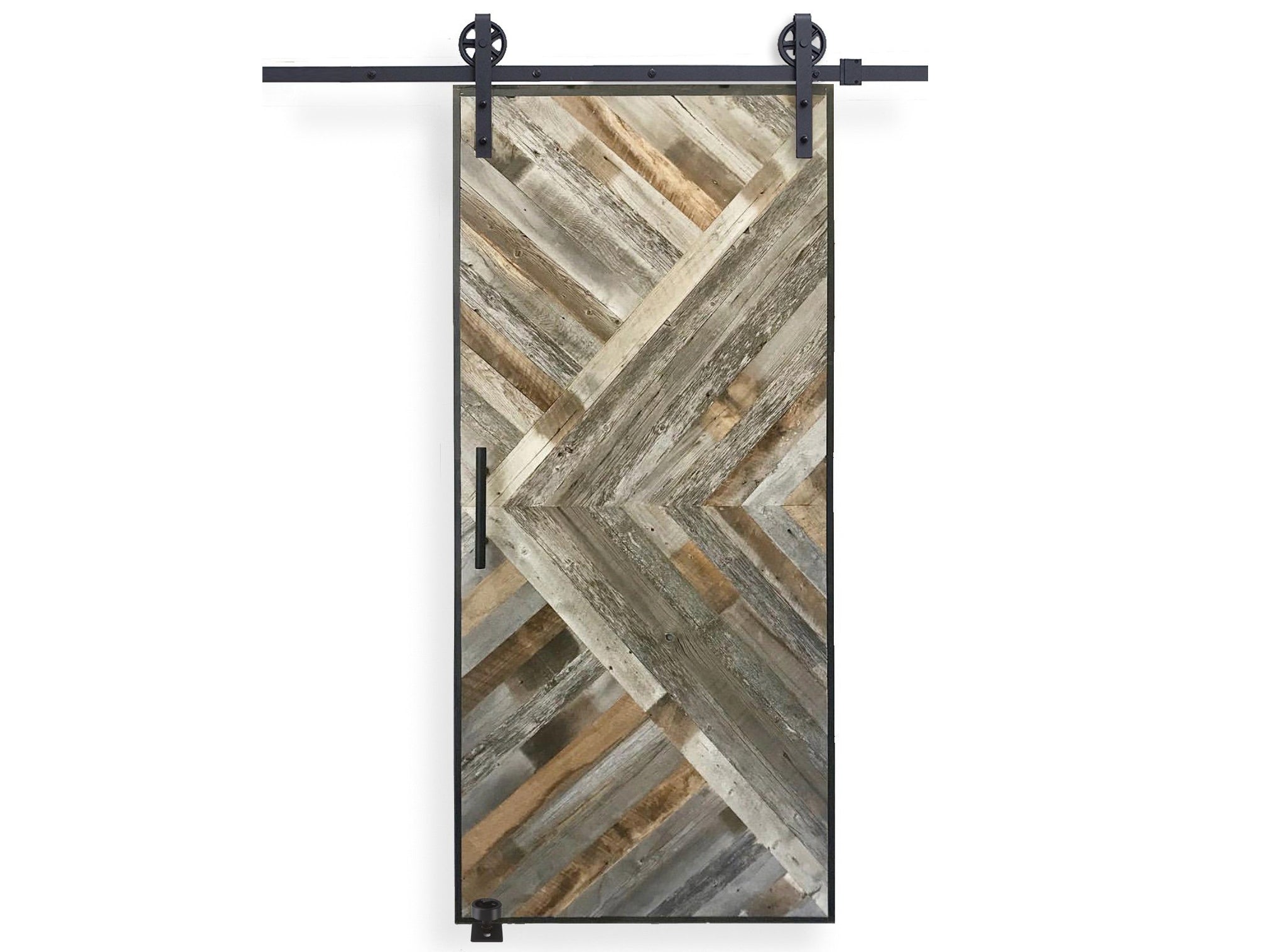 heavy duty vintage sliding barn door hardware kit - mjc & company