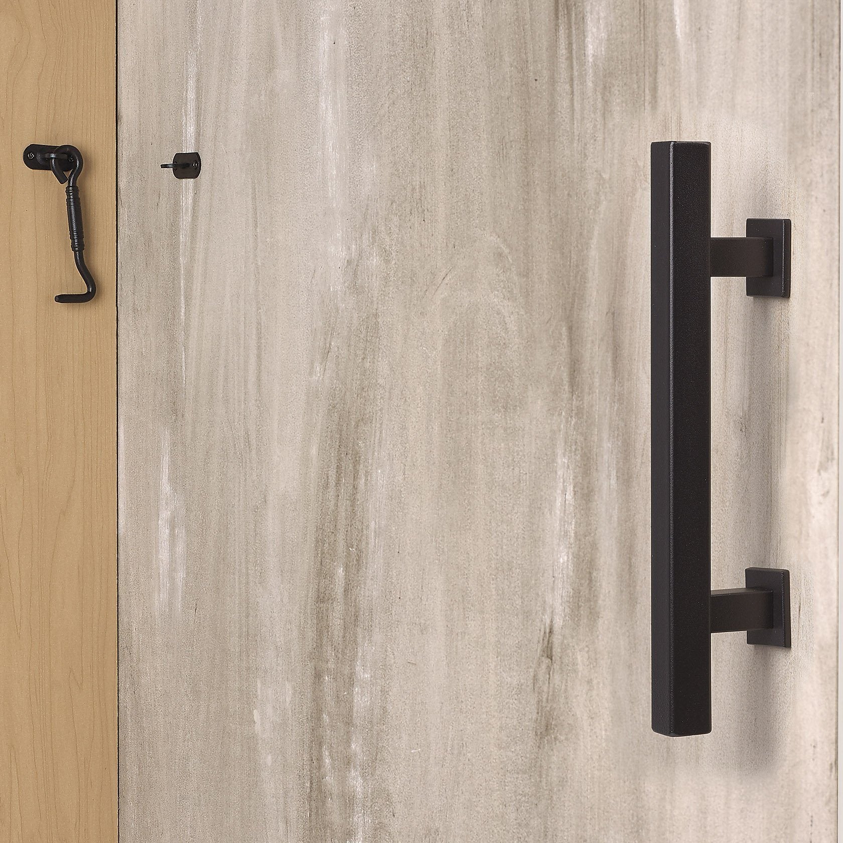 black powder coated sliding barn door cabin hook latch | MJC & COMPANY