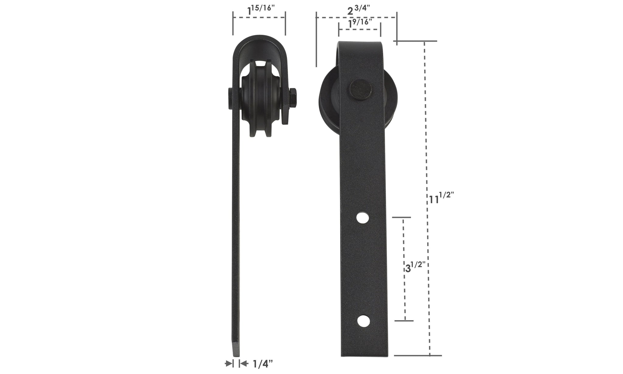 Classic | Double Barn Door Hardware | Matte Black - MJC & Company