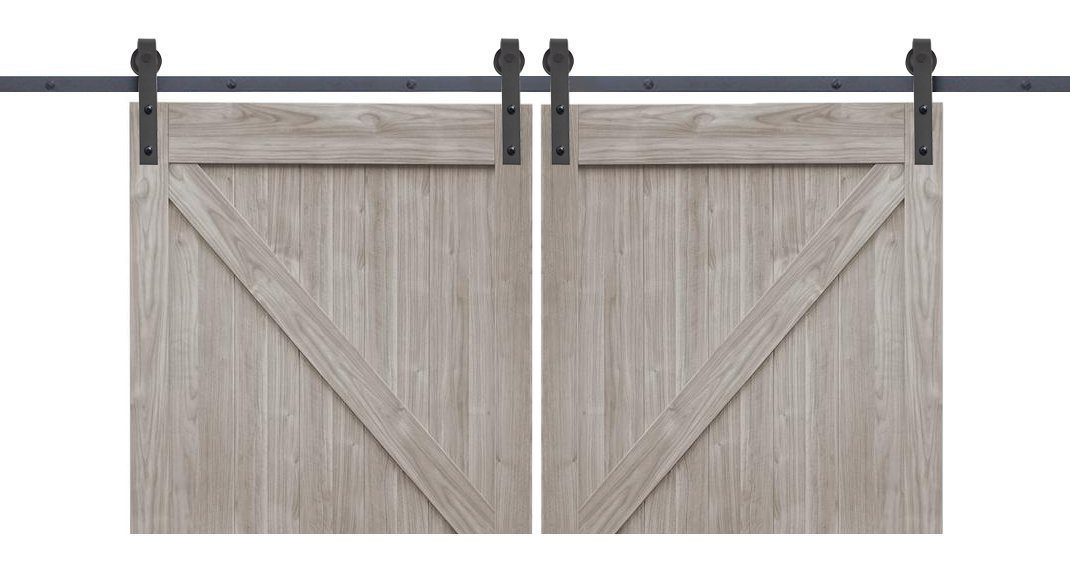 Classic | Double Barn Door Hardware | Matte Black - MJC & Company