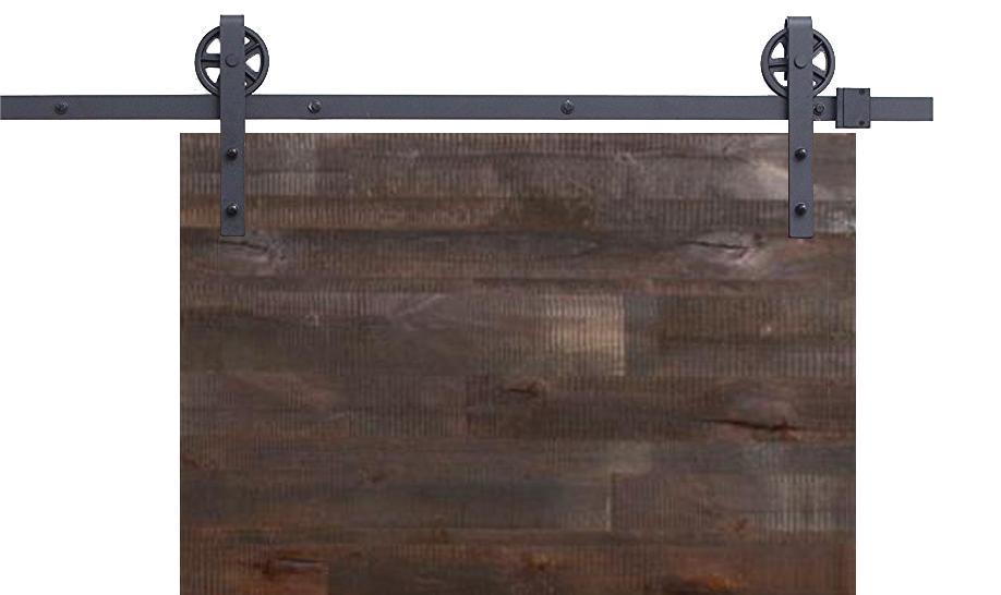 Vintage | Single Barn Door Hardware | Matte Black - MJC & Company