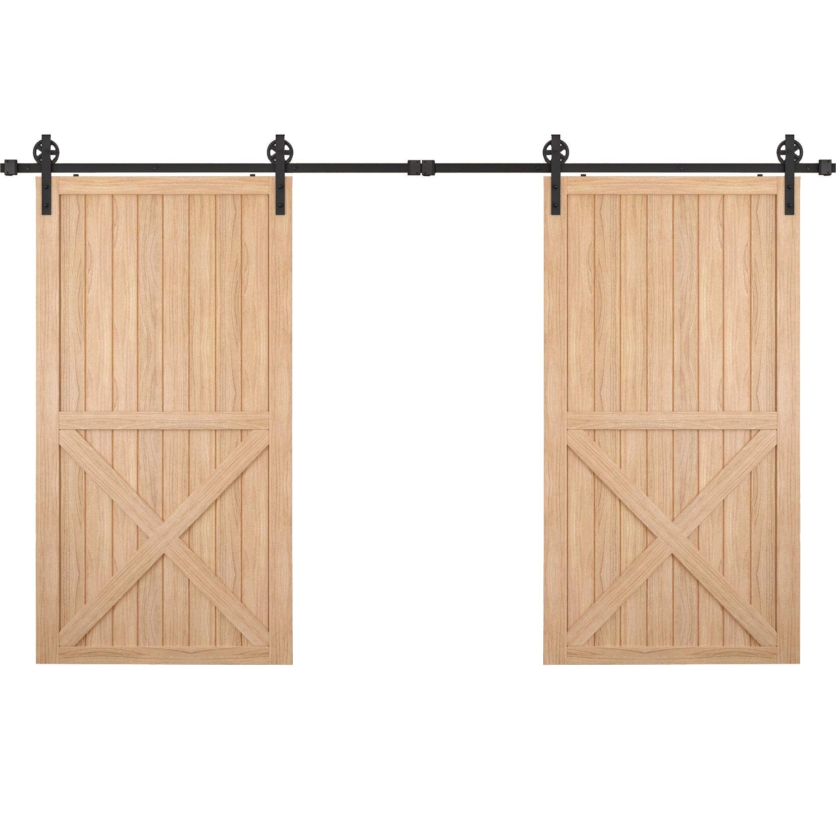 vintage double door sliding barn door hardware kit | MJC & COMPANY