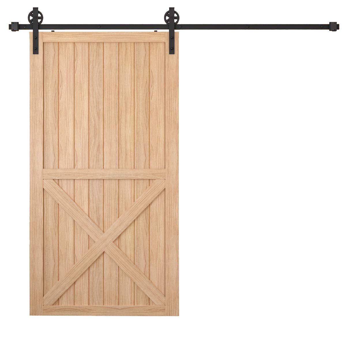 vintage black single sliding barn door hardware kit | MJC & COMPANY